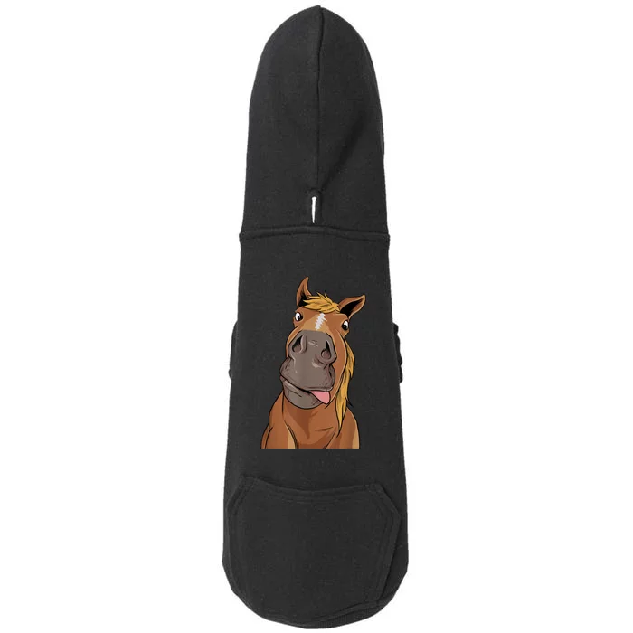 Hilarious Horse Face Horses Horseman Equestrian Riding Doggie 3-End Fleece Hoodie