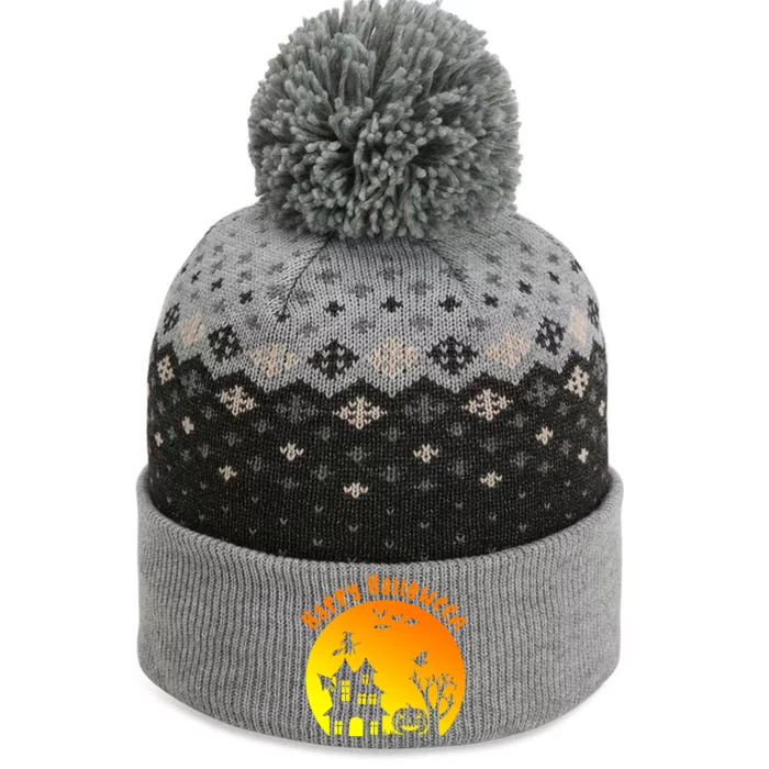 Happy Halloween Festive Spooky The Baniff Cuffed Pom Beanie