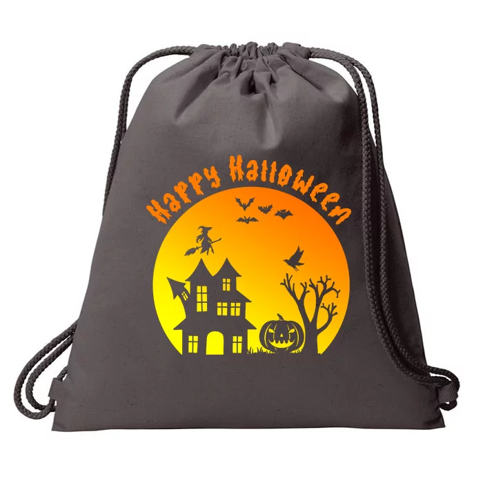 Happy Halloween Festive Spooky Drawstring Bag