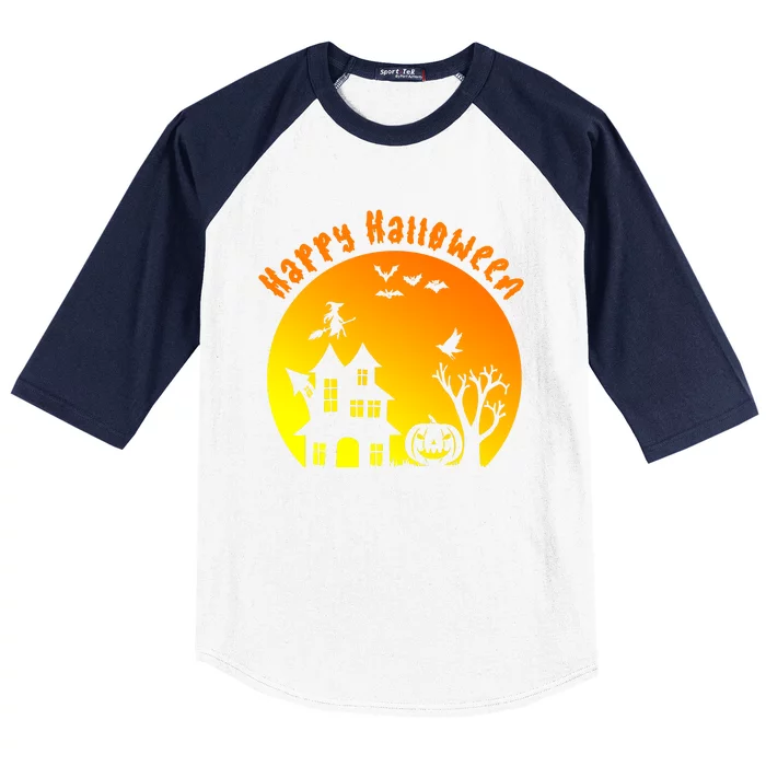 Happy Halloween Festive Spooky Baseball Sleeve Shirt