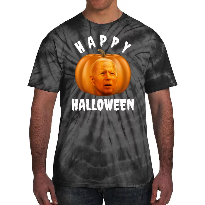 Happy Halloween Funny Joe Biden Jack O Lantern Tie-Dye T-Shirt