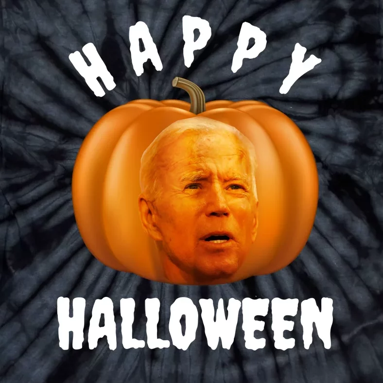 Happy Halloween Funny Joe Biden Jack O Lantern Tie-Dye T-Shirt