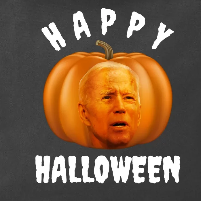 Happy Halloween Funny Joe Biden Jack O Lantern Zip Tote Bag