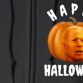 Happy Halloween Funny Joe Biden Jack O Lantern Full Zip Hoodie