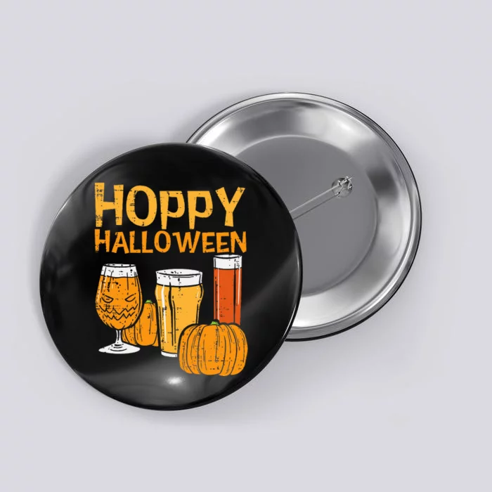 Hoppy Halloween Funny Dad Halloween Beer Grandpa Uncle Button