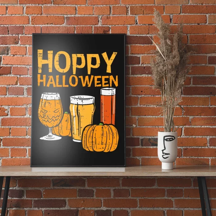 Hoppy Halloween Funny Dad Halloween Beer Grandpa Uncle Poster