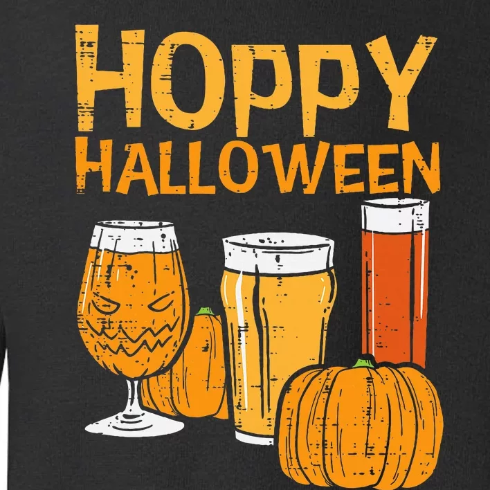 Hoppy Halloween Funny Dad Halloween Beer Grandpa Uncle Toddler Sweatshirt