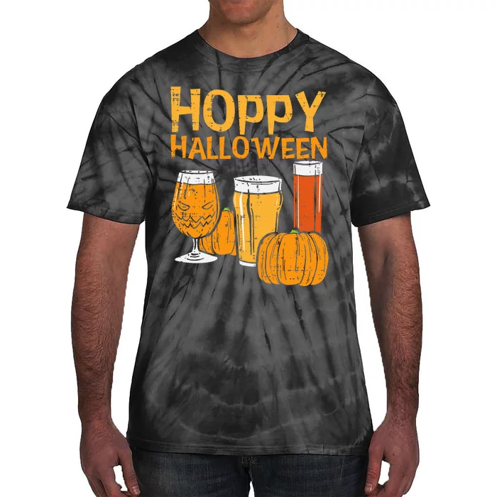 Hoppy Halloween Funny Dad Halloween Beer Grandpa Uncle Tie-Dye T-Shirt