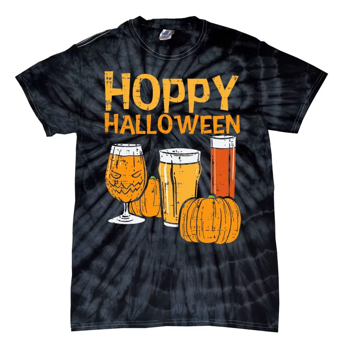 Hoppy Halloween Funny Dad Halloween Beer Grandpa Uncle Tie-Dye T-Shirt