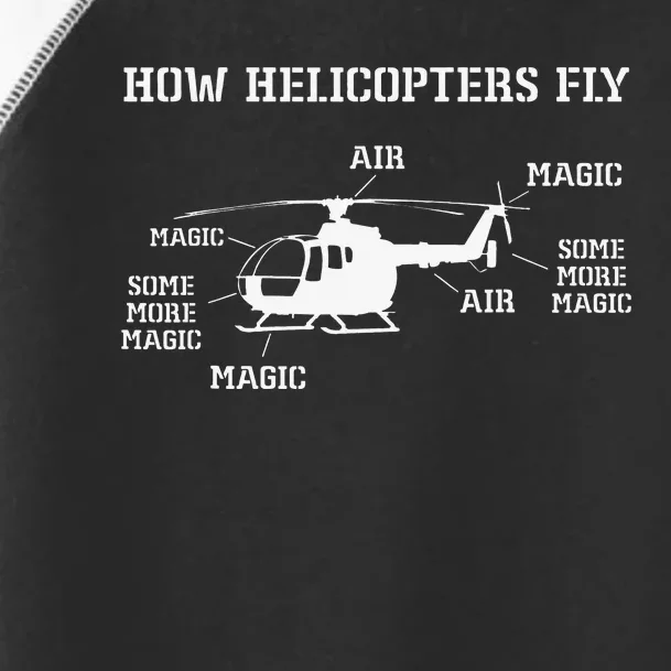 How Helicopters Fly Funny Helicopter Pilot Toddler Fine Jersey T-Shirt