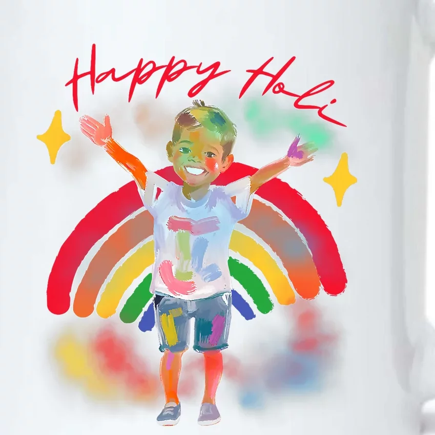 Happy Holi Festival Family Outfit India Hindu Black Color Changing Mug