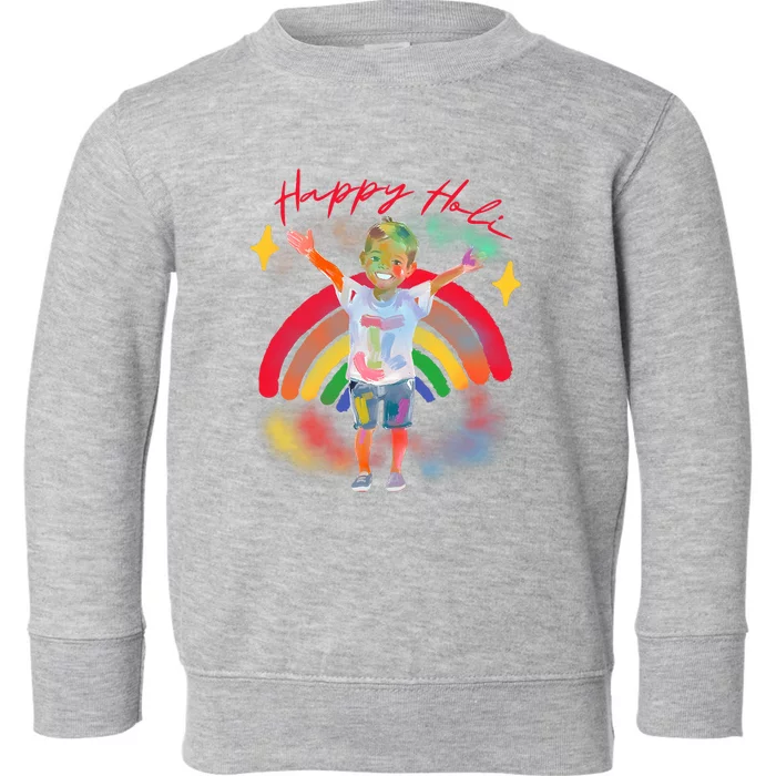 Happy Holi Festival Family Outfit India Hindu Toddler Sweatshirt