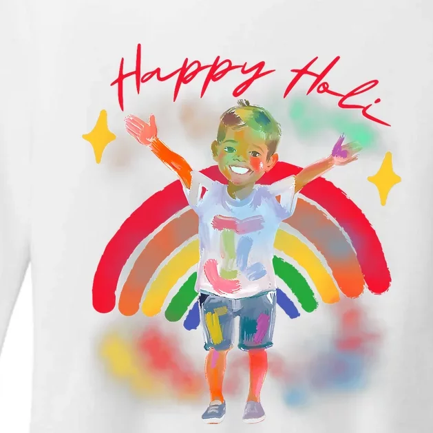 Happy Holi Festival Family Outfit India Hindu Womens CVC Long Sleeve Shirt