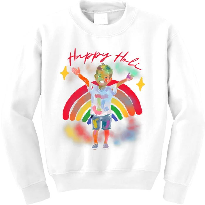 Happy Holi Festival Family Outfit India Hindu Kids Sweatshirt