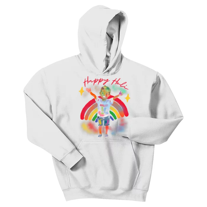 Happy Holi Festival Family Outfit India Hindu Kids Hoodie