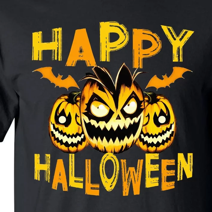 happy halloween funny pumpkin for halloween Tall T-Shirt