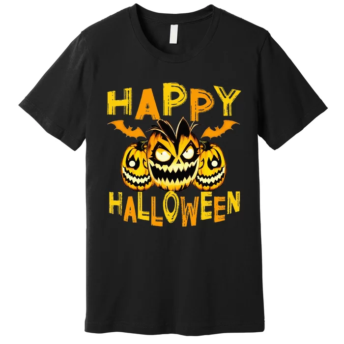 happy halloween funny pumpkin for halloween Premium T-Shirt