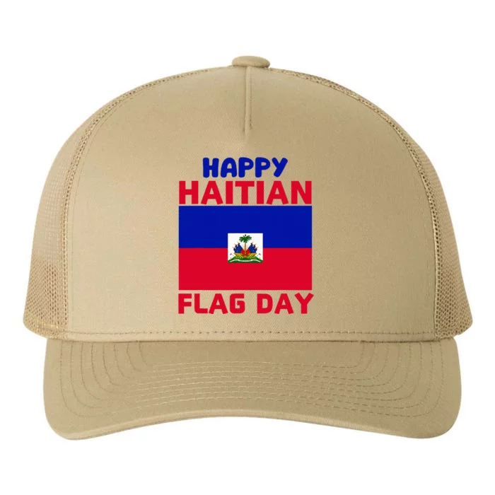 Happy Haitian Flag Day Cool Haiti Flag Pride Yupoong Adult 5-Panel Trucker Hat