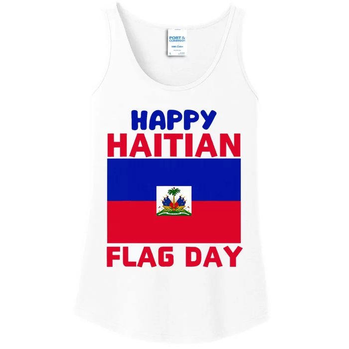 Happy Haitian Flag Day Cool Haiti Flag Pride Ladies Essential Tank