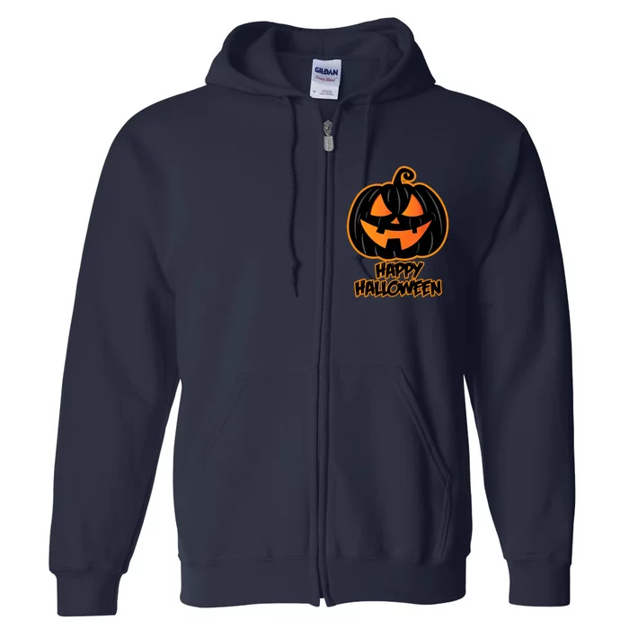 Happy Halloween For And Wo Pumpkin Halloween Full Zip Hoodie