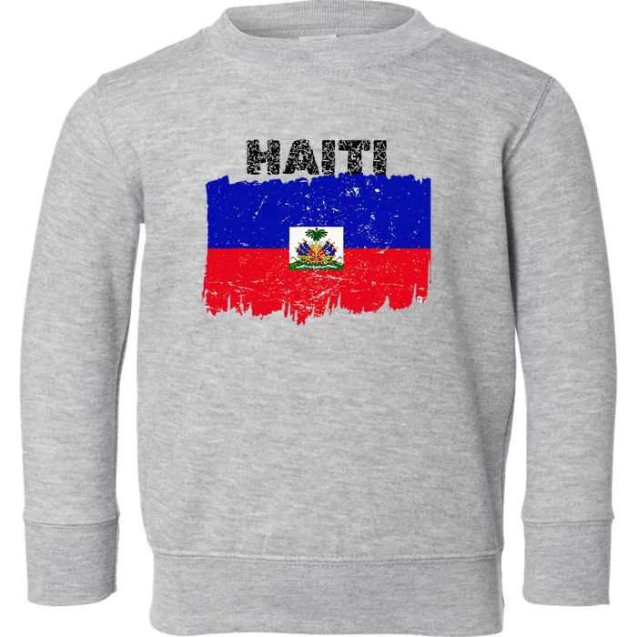 Haiti Haitian Flag Day Haitian Pride Toddler Sweatshirt