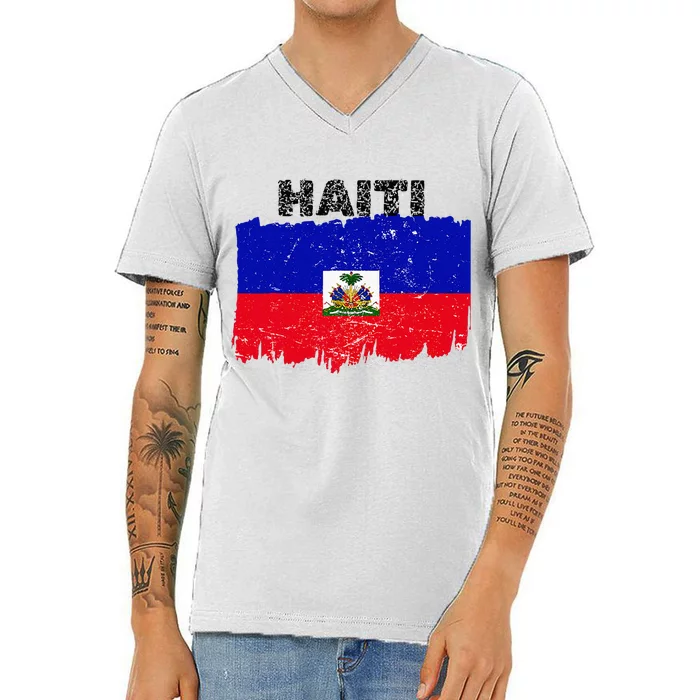 Haiti Haitian Flag Day Haitian Pride V-Neck T-Shirt