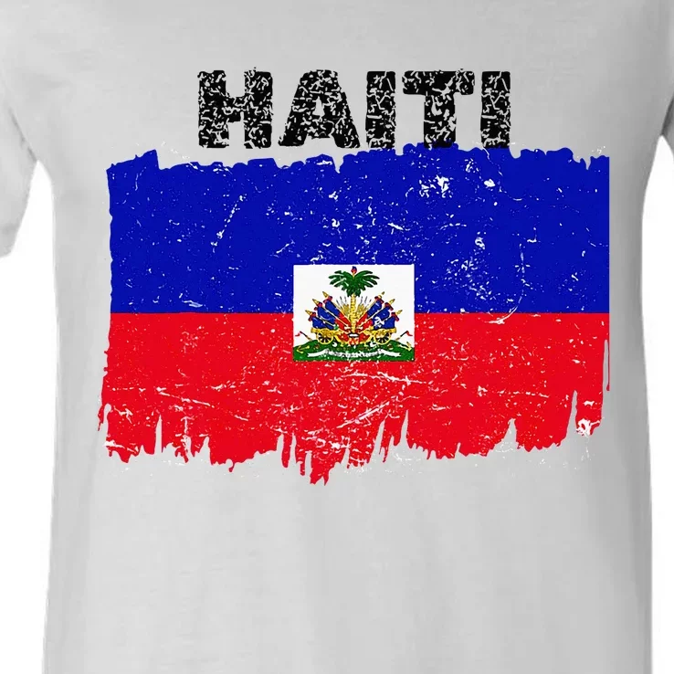 Haiti Haitian Flag Day Haitian Pride V-Neck T-Shirt