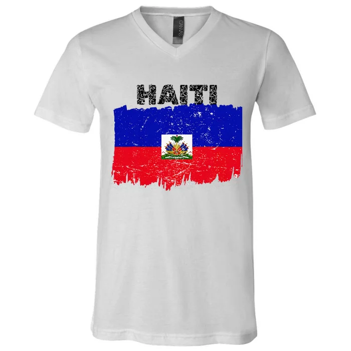 Haiti Haitian Flag Day Haitian Pride V-Neck T-Shirt