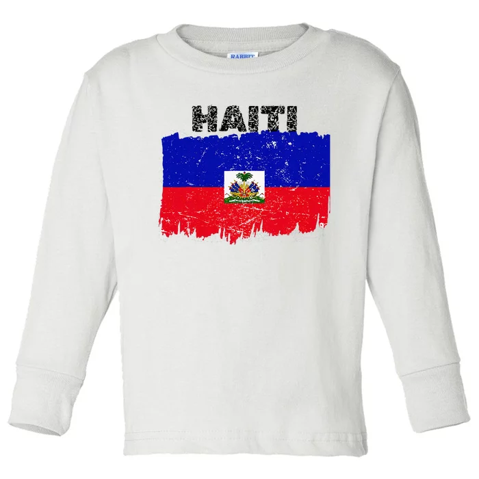 Haiti Haitian Flag Day Haitian Pride Toddler Long Sleeve Shirt