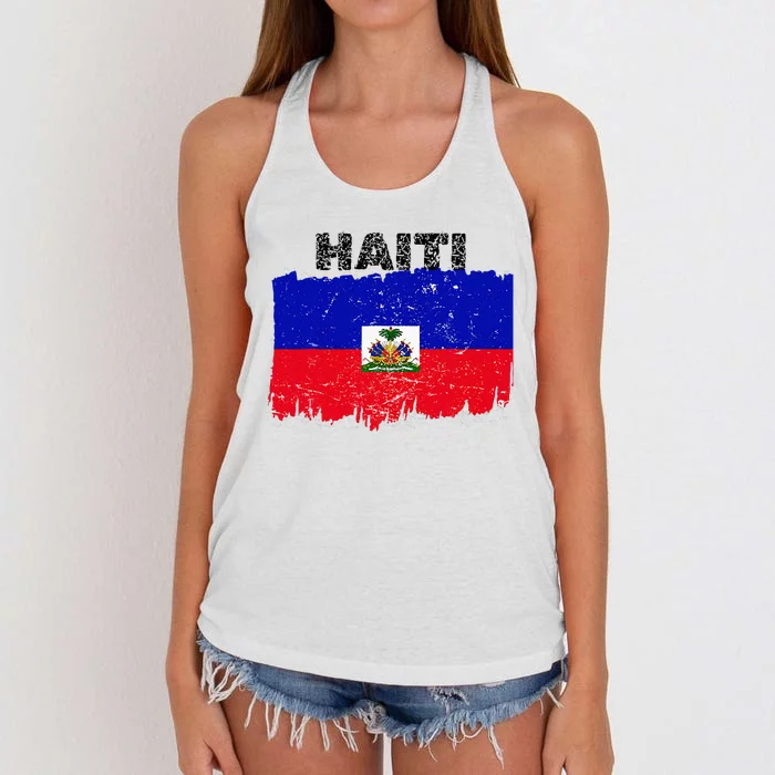 Haiti Haitian Flag Day Haitian Pride Women's Knotted Racerback Tank