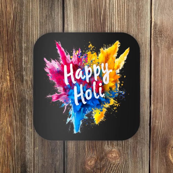 Happy Holi For Color India Hindu Gifts Coaster