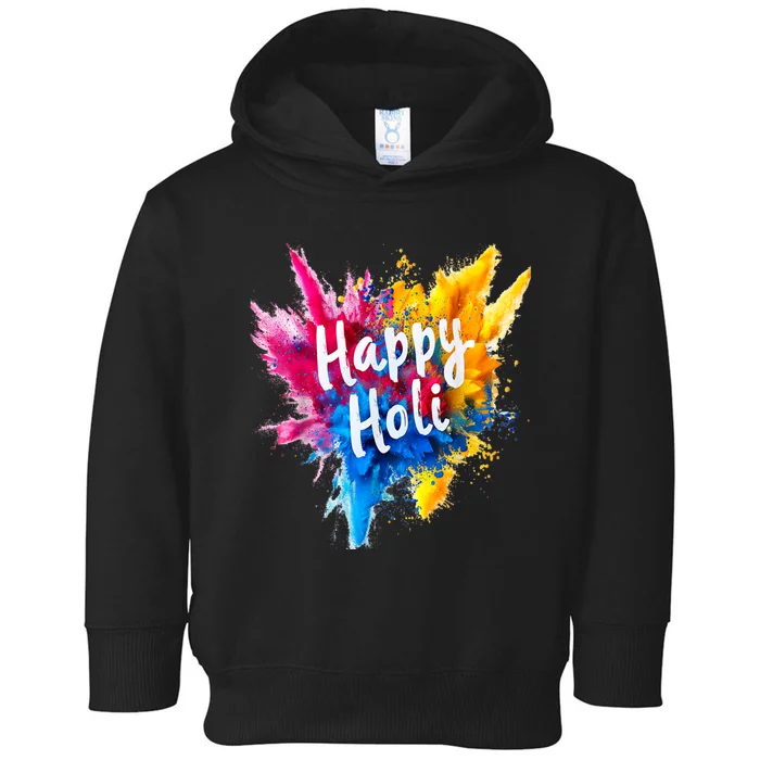 Happy Holi For Color India Hindu Gifts Toddler Hoodie