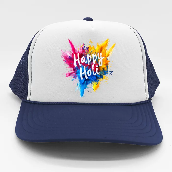 Happy Holi For Color India Hindu Gifts Trucker Hat