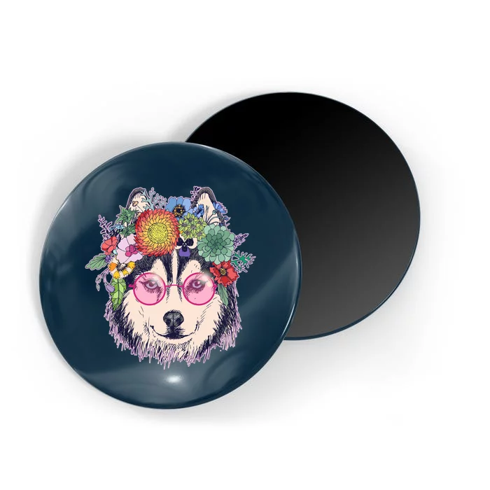 Hippy Hipster Flower Crown Dog Magnet