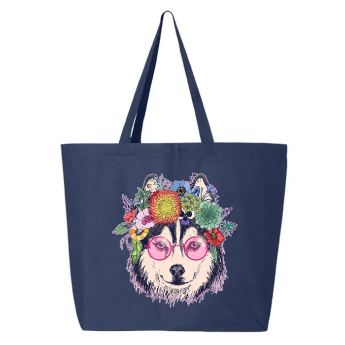 Hippy Hipster Flower Crown Dog 25L Jumbo Tote