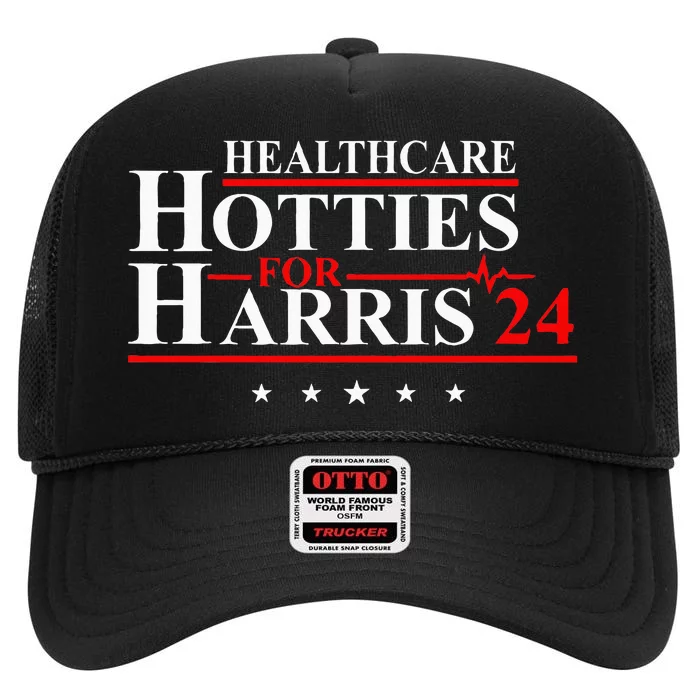 Healthcare Hotties For Harris 24 Design High Crown Mesh Trucker Hat