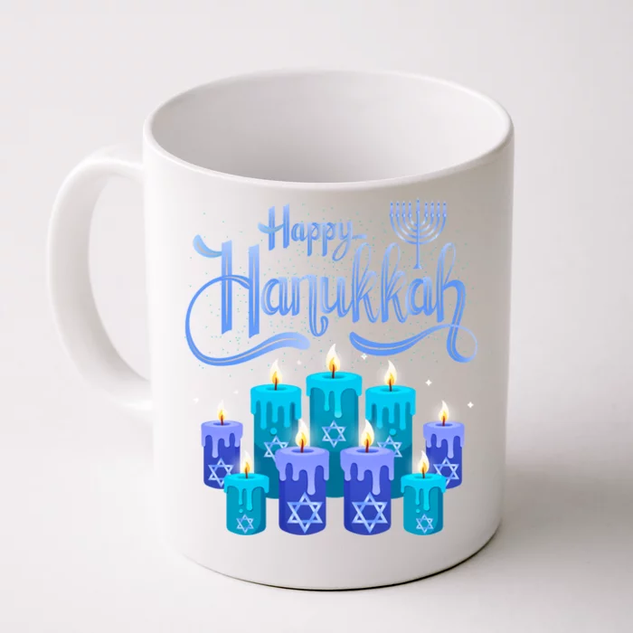 Happy Hanukkah Festival Of Light Candles Cute Gift Front & Back Coffee Mug