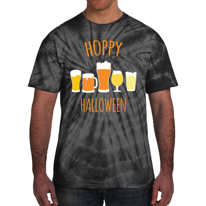 Hoppy Halloween Funny Halloween Beer Drinking Gift Tie-Dye T-Shirt