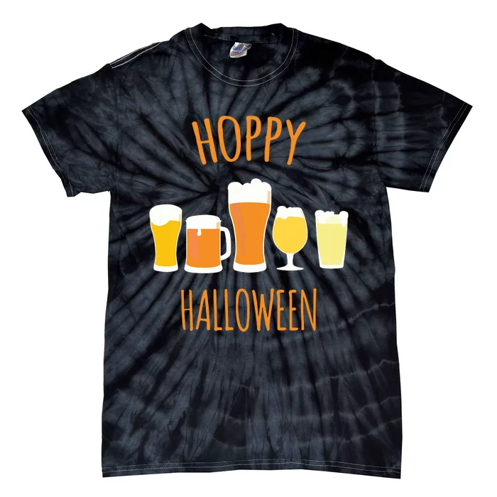 Hoppy Halloween Funny Halloween Beer Drinking Gift Tie-Dye T-Shirt