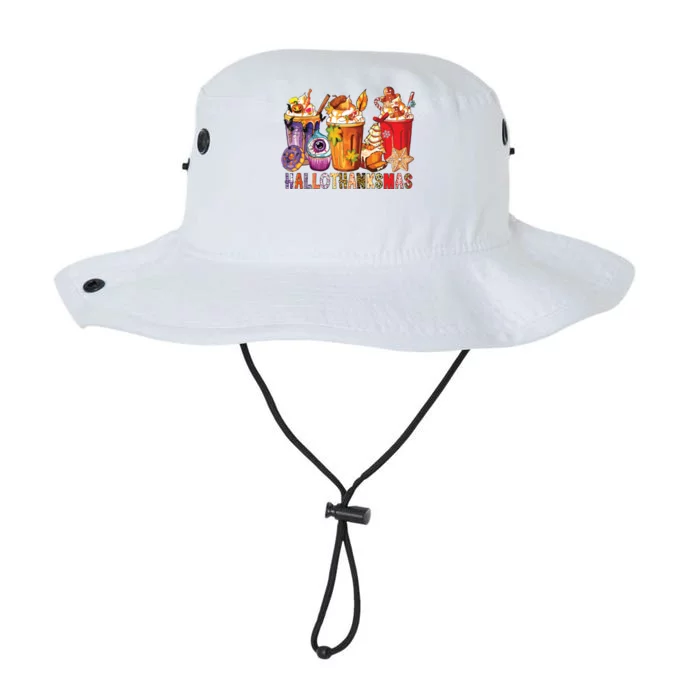 Happy Hallothanksmas Funny Halloween Thanksgiving Christmas Legacy Cool Fit Booney Bucket Hat