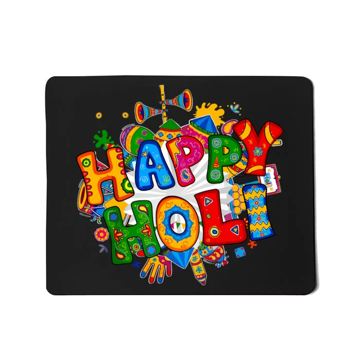 Happy Holi Festival Colors India Hindu Mousepad