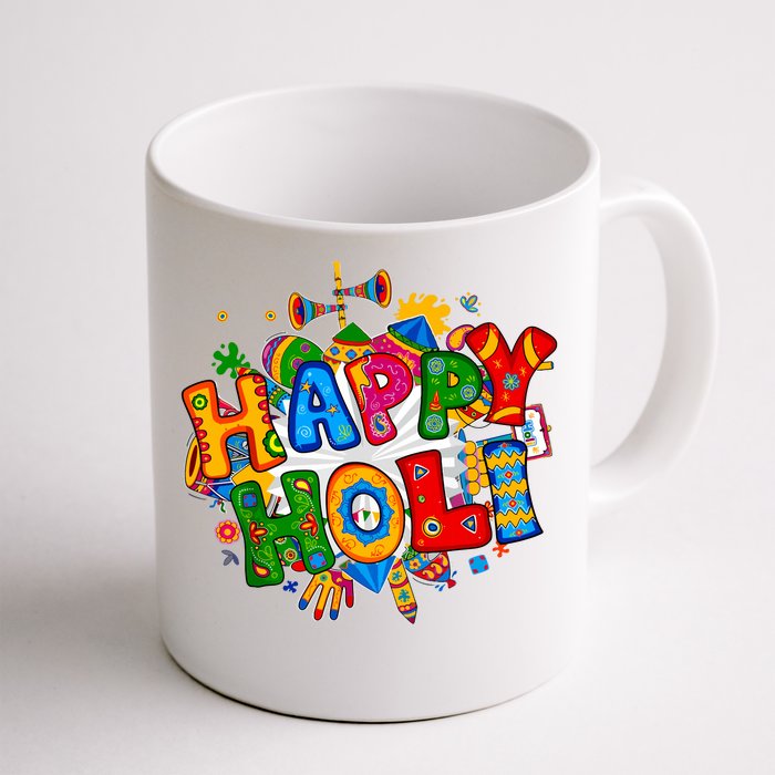 Happy Holi Festival Colors India Hindu Front & Back Coffee Mug