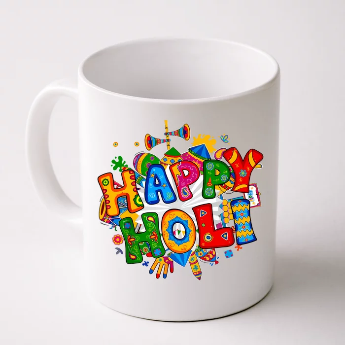 Happy Holi Festival Colors India Hindu Front & Back Coffee Mug