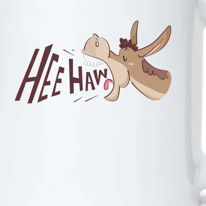 Hee Haw Funny Donkey Laughs Black Color Changing Mug