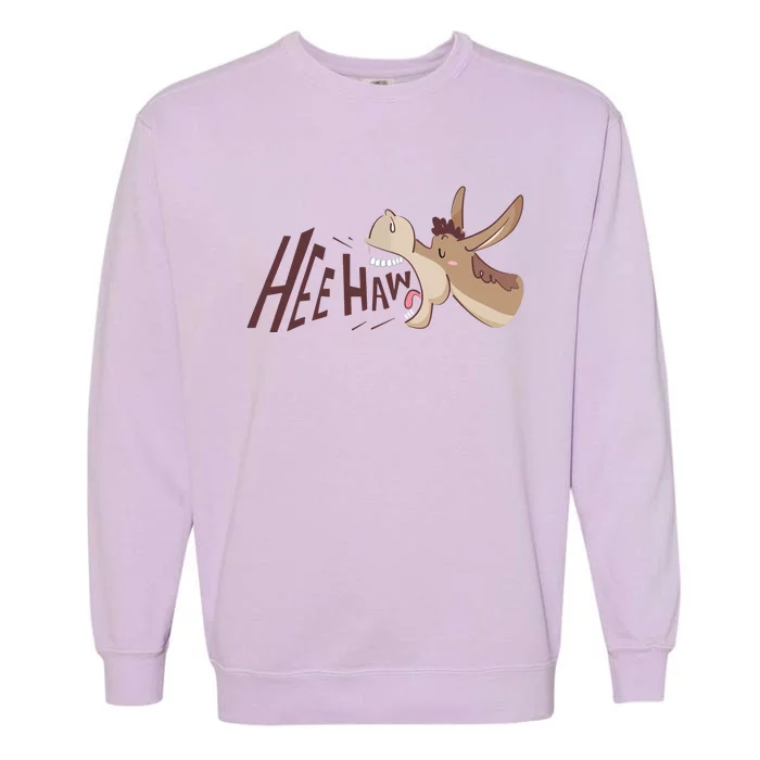 Hee Haw Funny Donkey Laughs Garment-Dyed Sweatshirt