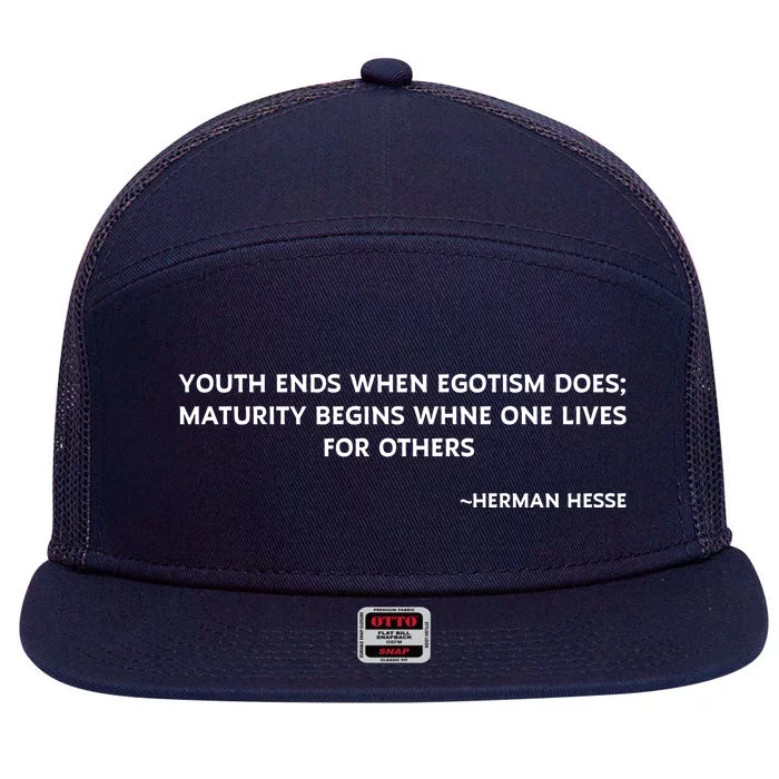 Hermann Hesse Gertrude Book Quote 7 Panel Mesh Trucker Snapback Hat