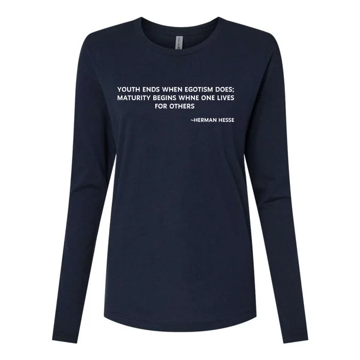 Hermann Hesse Gertrude Book Quote Womens Cotton Relaxed Long Sleeve T-Shirt