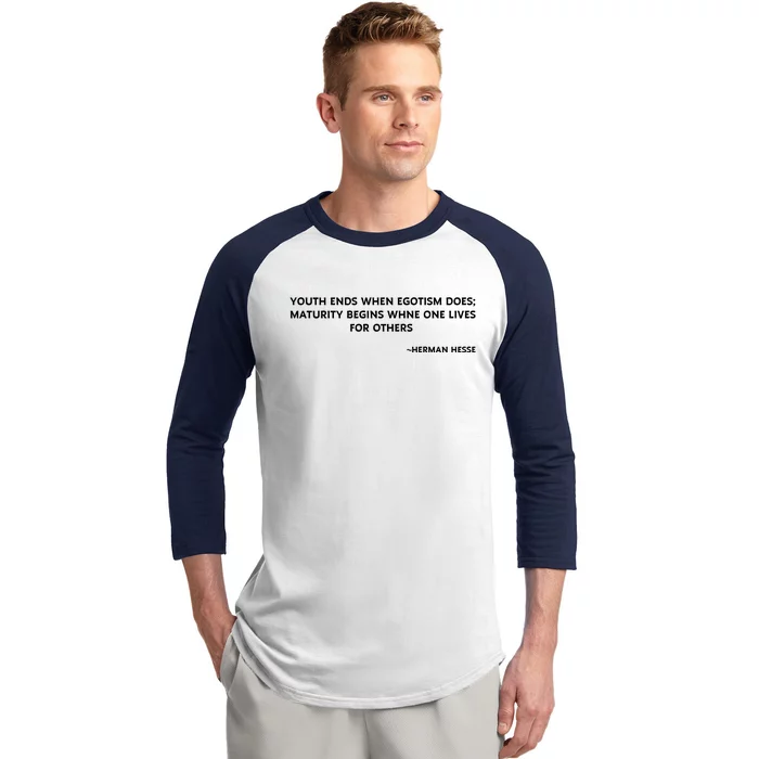 Hermann Hesse Gertrude Book Quote Baseball Sleeve Shirt