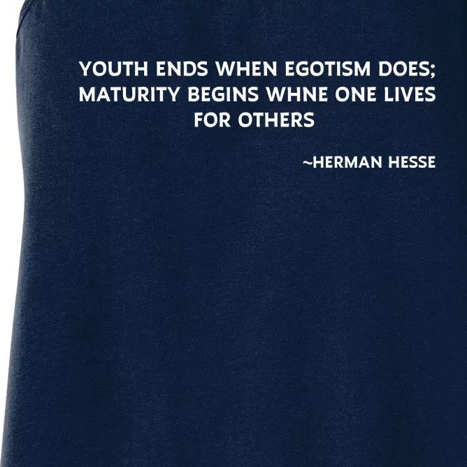 Hermann Hesse Gertrude Book Quote Women's Racerback Tank