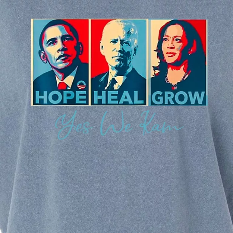 Hope Heal Grow Yes We Kam President Democrat Election Garment-Dyed Women's Muscle Tee